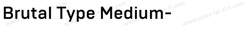 Brutal Type Medium字体转换